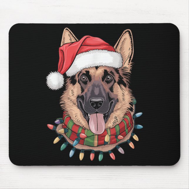 German Shepherd Christmas Mousepad (Vorne)