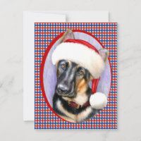 German Shepherd Christmas Santa Pup