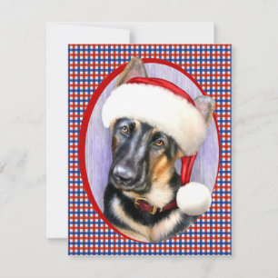 German Shepherd Christmas Santa Pup Einladung