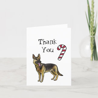 German Shepherd Christmas Thank You Dankeskarte