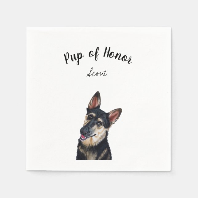 German Shepherd Cocktail Napkins Serviette (Vorderseite)