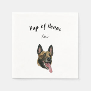 German Shepherd Cocktail Napkins Serviette