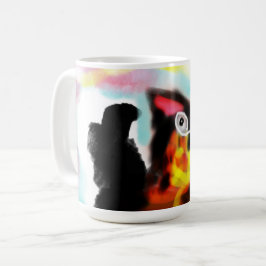 German Shepherd colorful Kaffeetasse
