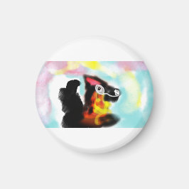German Shepherd colorful Magnet