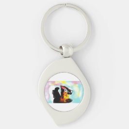 German Shepherd colorful Schlüsselanhänger