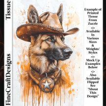 German Shepherd Cowboy Sheriff Dog DP2R Decoupage