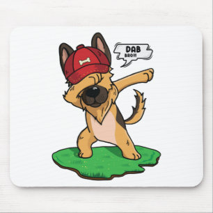 German Shepherd Dabbing Mousepad