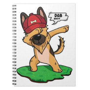 German Shepherd Dabbing Notizblock
