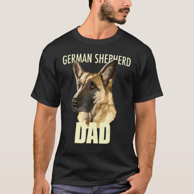German Shepherd Dad Dog Tee (Vorderseite)