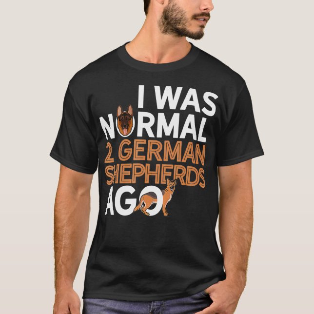 German Shepherd Dad  Funny Fathers Day Dog T-Shirt (Vorderseite)