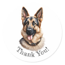 German Shepherd Danke! Aufkleber