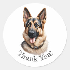 German Shepherd Danke! Aufkleber
