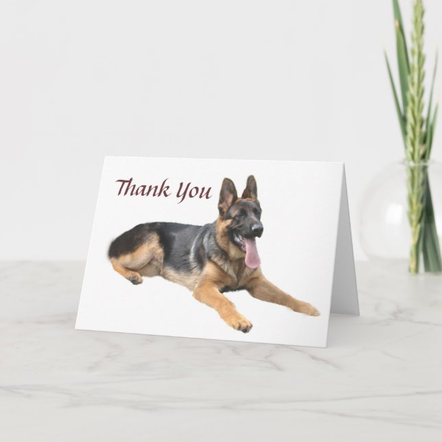 German Shepherd Danke-Card Dankeskarte (Vorderseite)