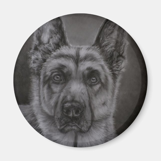 German Shepherd Dog Art - Noble Magnet (Vorne)