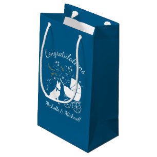 German Shepherd Dog Baby Shower Blue Boy Kleine Geschenktüte