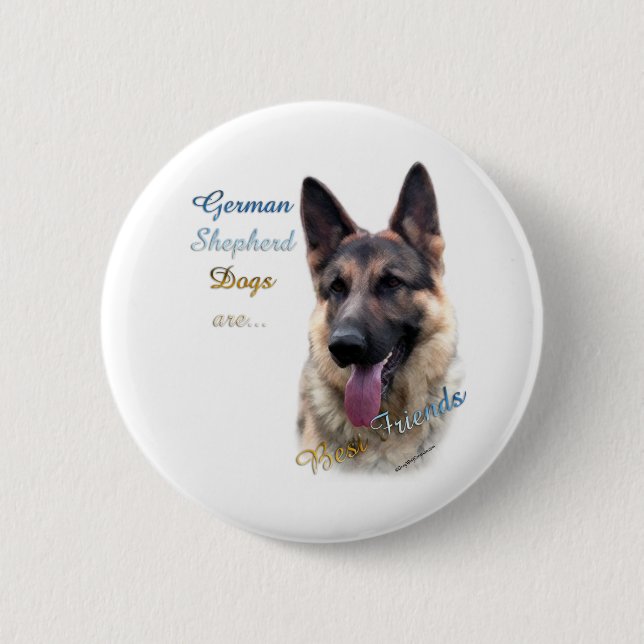 German Shepherd Dog Best Friend 2 - Schaltfläche Button (Vorderseite)