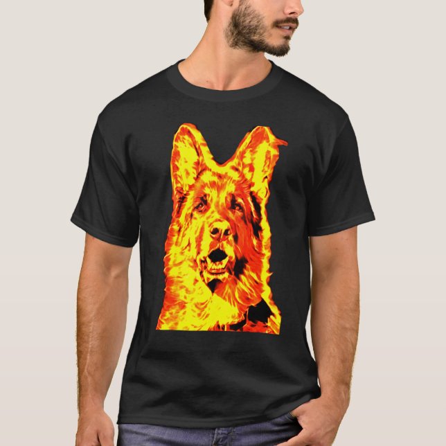 German Shepherd Dog Black T-Shirt (Vorderseite)