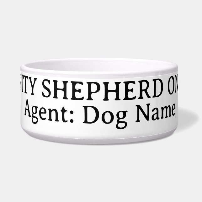 German Shepherd Dog Bowl Napf (Vorderseite)