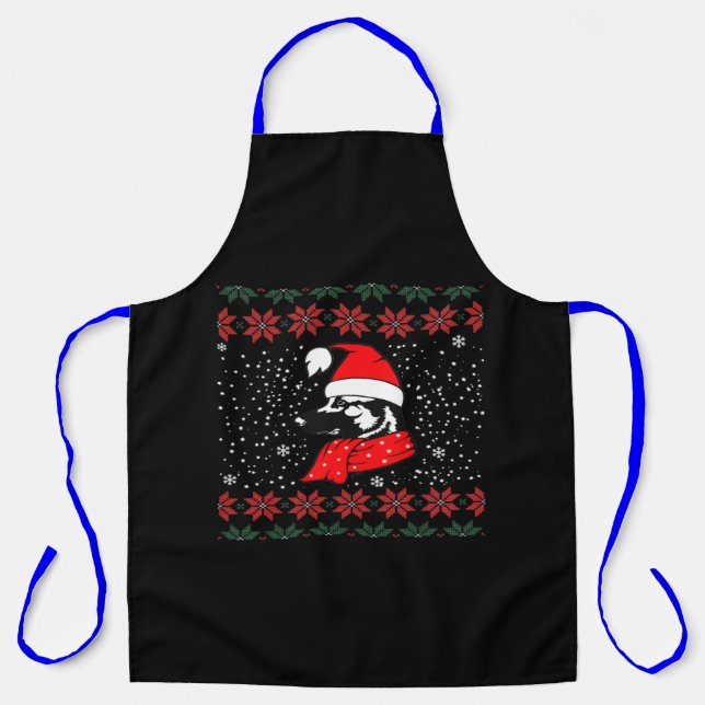 German Shepherd Dog Christmas Schürze (Vorderseite)