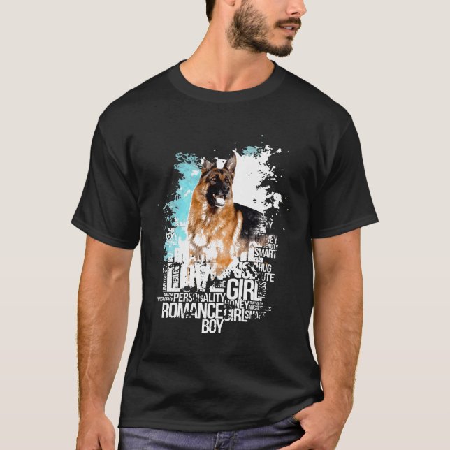 German Shepherd Dog Cool T-Shirt (Vorderseite)