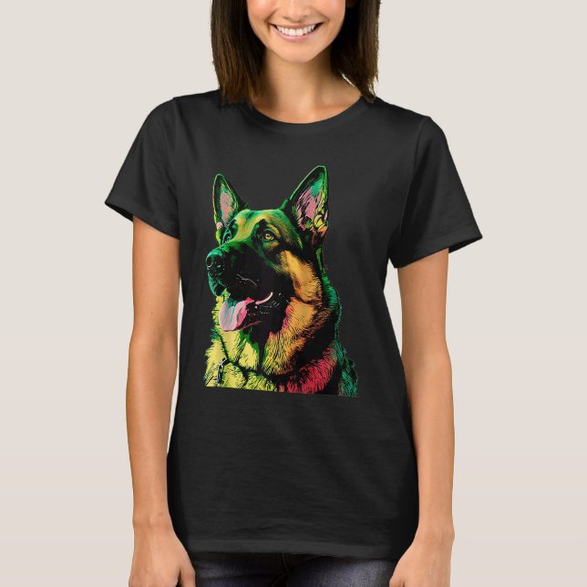 German Shepherd Dog Costume Outfit Mom Dad Raglan  T-Shirt (Vorderseite)