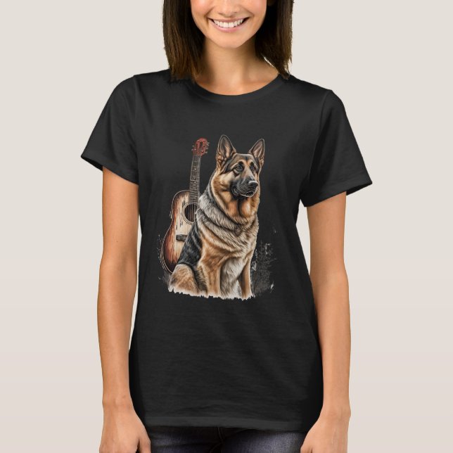 German shepherd Dog Country Music American Rodeo T-Shirt (Vorderseite)