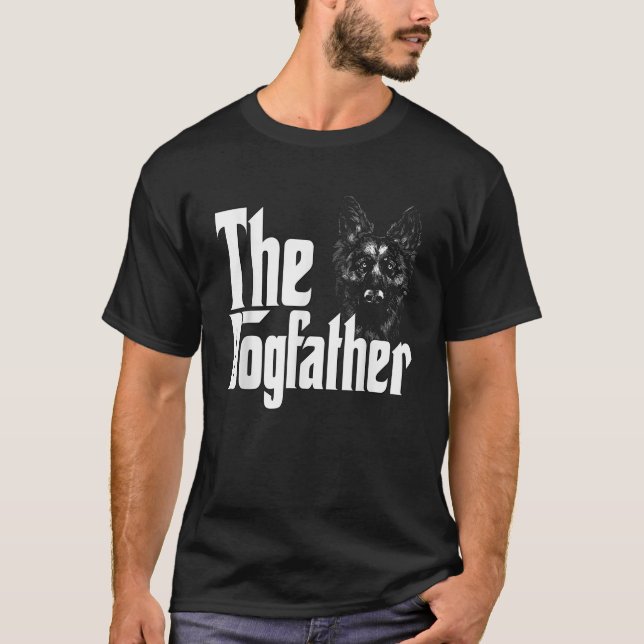 German Shepherd Dog Dad Dogfather Dogs Daddy Fathe T-Shirt (Vorderseite)