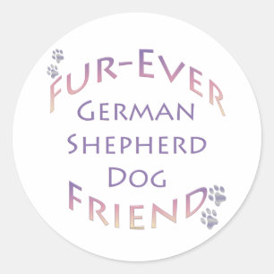 German Shepherd Dog Furever Runder Aufkleber