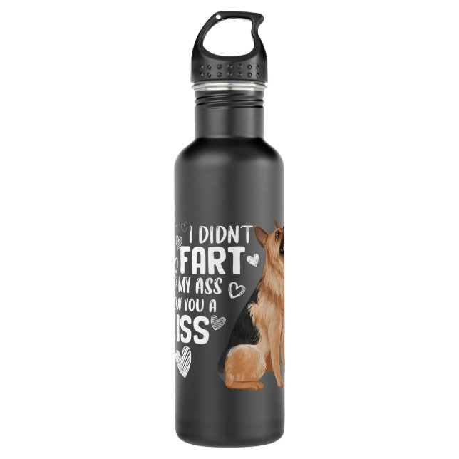 German Shepherd Dog Lover Funny Niedlich Puppy Lov Edelstahlflasche (Vorderseite)