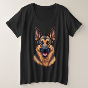 German Shepherd Dog - Loyal & Intelligent Dog Lieb Große Größe T-Shirt