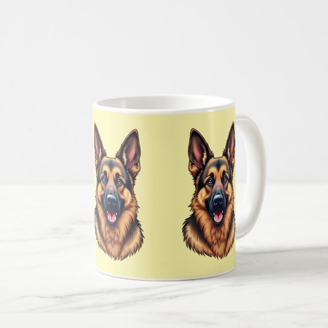 German Shepherd Dog - Loyal & Intelligent Dog Lieb Kaffeetasse (VorderseiteRechts)
