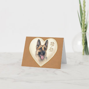 German Shepherd Dog Note card, Thank you cards Dankeskarte