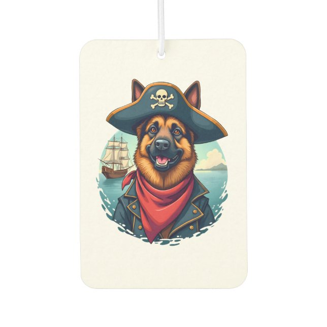 German Shepherd Dog Pirate Copy Autolufterfrischer (Vorderseite)