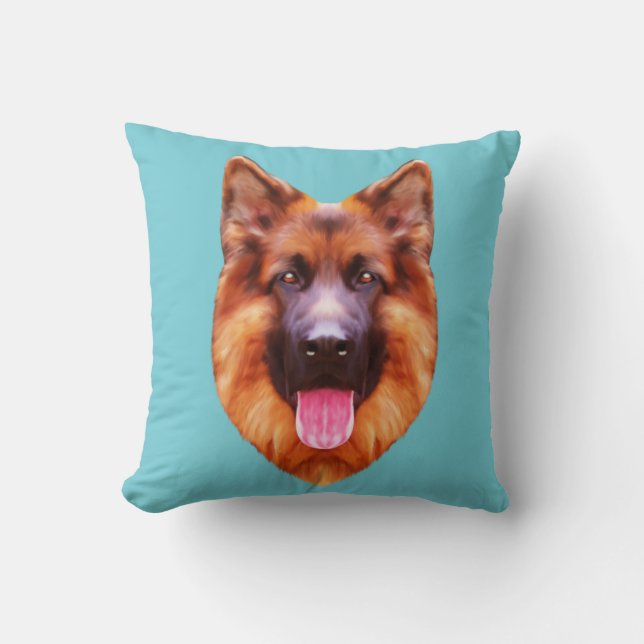 German Shepherd Dog Portrait Kissen (Vorderseite)