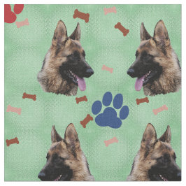 German Shepherd Dog Portrait Stoff