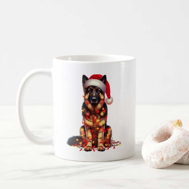 German Shepherd Dog Puppy Kaffeetasse (Mit Donut)
