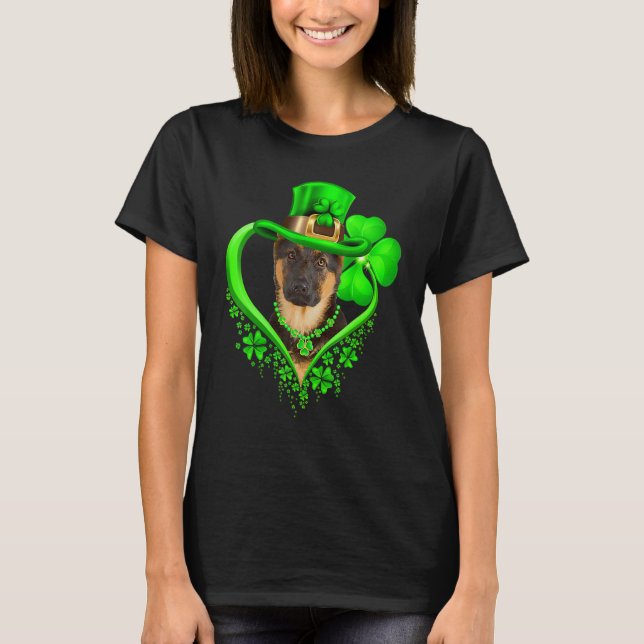 German Shepherd Dog St Patricks Day Lover Irish Sh T-Shirt (Vorderseite)