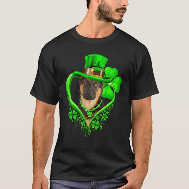 German Shepherd Dog St Patricks Day Lover Irish Sh T-Shirt (Vorderseite)