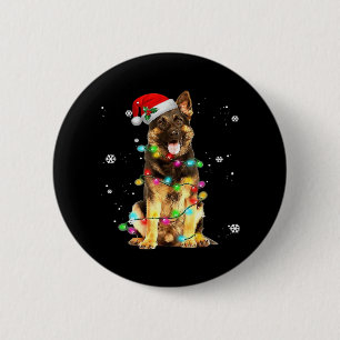 German Shepherd Dog Tree Christmas Sweater Xmas Do Button