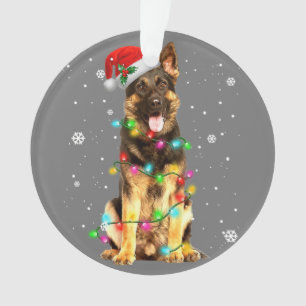 German Shepherd Dog Tree Christmas Sweater Xmas Do Ornament