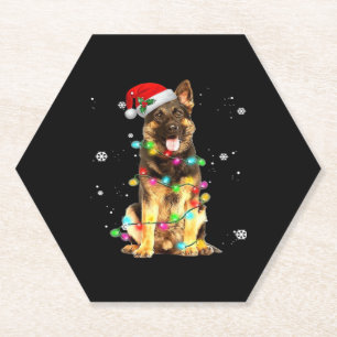 German Shepherd Dog Tree Christmas Sweater Xmas Do Untersetzer