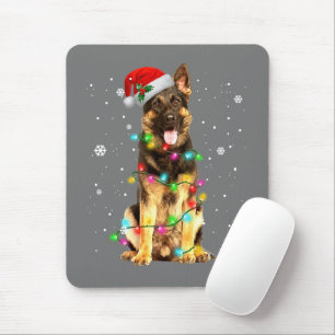 German Shepherd Dog Tree Christmas Sweater Xmas Mousepad