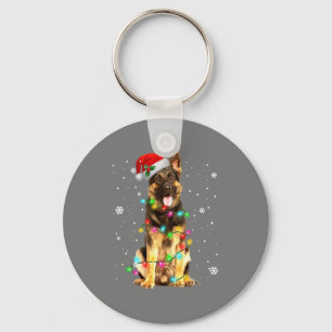 German Shepherd Dog Tree Christmas Sweater Xmas Schlüsselanhänger