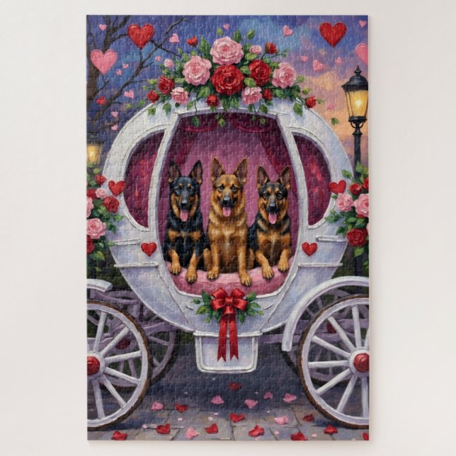 German Shepherd Dog Valentine's Day  (Vertikal)