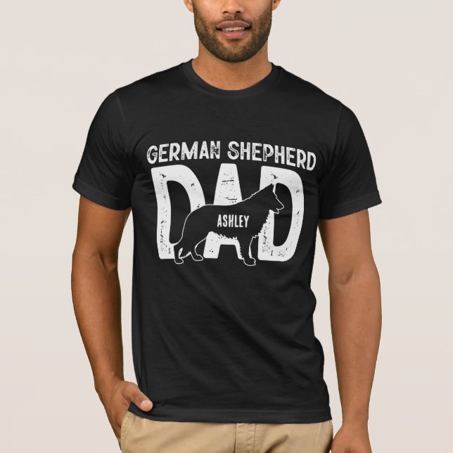 German Shepherd Dog Vater Welpe Vater T-Shirt (Vorderseite)