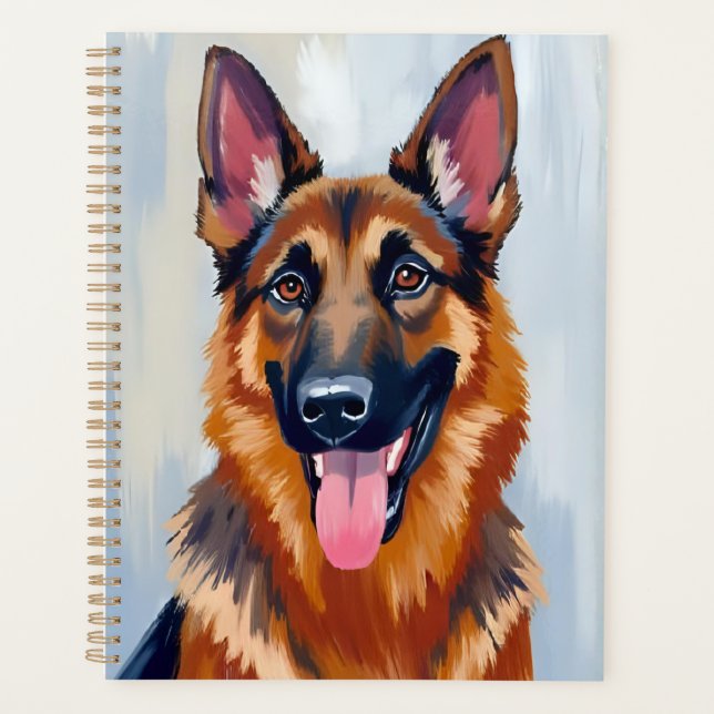 German Shepherd | Dog Watercolor Pet  (Devant)