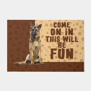 German Shepherd Doormat, Funny GSD Lover Gift Fußmatte
