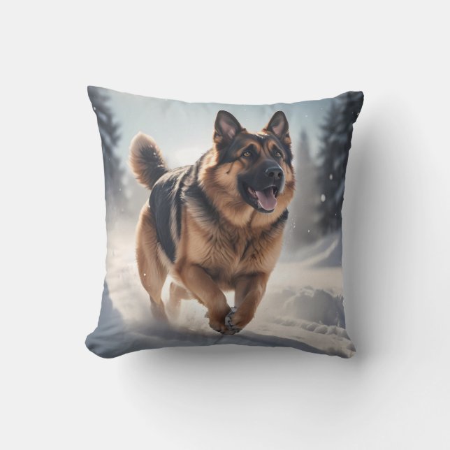German Shepherd Elegant Throw Kissen (Vorderseite)
