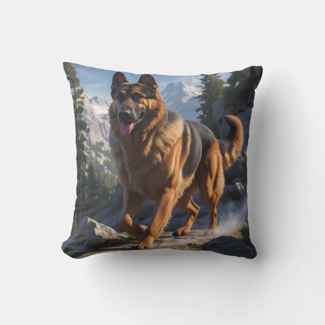 German Shepherd Elegant Throw Kissen (Vorderseite)