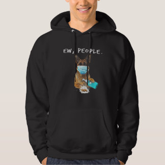 German Shepherd Ew People Dog Wearing A Face Mask Hoodie